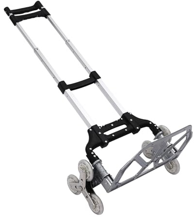 Stufen-Sackkarre Treppenkarre Klappbar bis 75kg, Aluminium Treppensteiger-Sackkarre für den Transport, Schwerlast Treppensackkarre