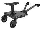 Kiddy Boards für Kinderwagen Buggy Board mit Sitz und Sitz Trittbrett für alle Kinderwagen Bearing Zubehör 25KG Schwarz