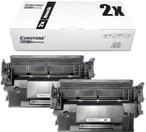 Eurotone HP-W1490A schwarz x2 Toner kompatibel mit HP Color Laserjet Pro MFP M454dn M454dw M454fw M454nw ersetzt W1490A 415A mit ca. 2900 Seiten [ohne Füllstandsanzeige]
