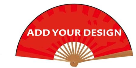 KQISAN Personalized Folding Hand Fan - Custom Your Image/Text Hand Held Chinese Fan, Silk Fabric Handheld Fans For Wall Decoration Dance Performance Wedding Party Gift,Custom Design,9 Inch