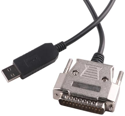 LZDICITARU USB to DB25 RS232 Serial Adapter Converter Cable Null Modem FTDI Driver Programming for Sharp X68K X68000 PC Communicate Programming Cable