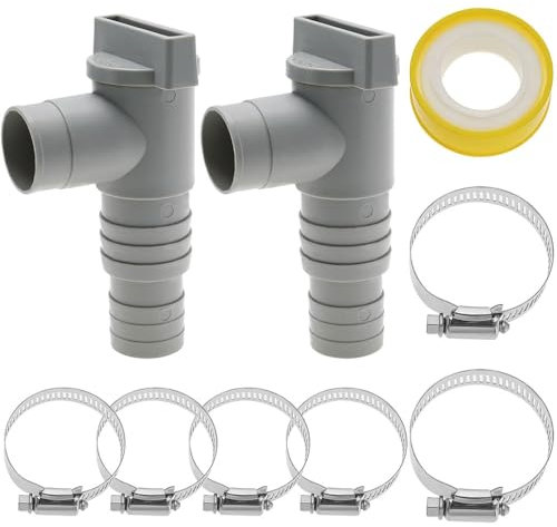 Absperrhahn Pool 32mm auf 38mm,2 Stück Pool Absperrhahn 32mm,Pool Anschlussset 32mm,Pool Ventil 32mm,Wartungshahn/Absperrhahn für Pools mit 32mm Schlauchanschluss,Pool und Poolpumpe Wartung