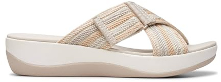 Clarks Women's Arla Wave Sandal, Beige Combi, 6 UK