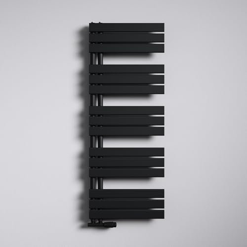 Mai & Mai Badheizkörper Handtuchheizkörper Badheizung Heizkörper bad Flach 131x50cm in Anthrazit Seitenanschluss Badheizung Handtuchwärmer 656W