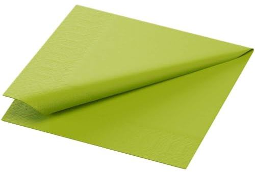 DUNI Servietten, Zelltuch, Kiwi, 3-lagig, 24 x 24 cm, 1/4 Falz, 250 Stück