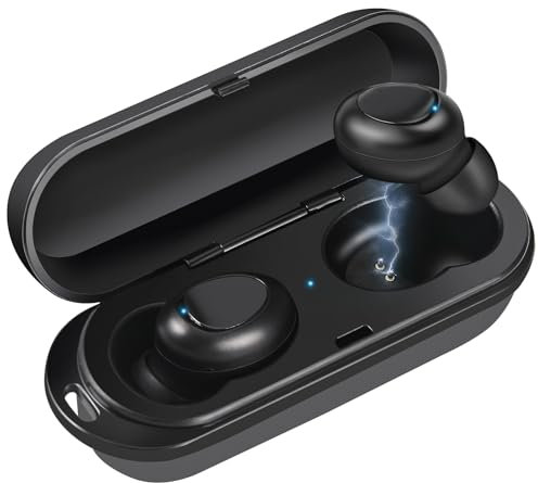 Yilear Auriculares Inalámbricos Bluetooth, Auriculares Bluetooth 5.3 con Mic,Sonido Estéreo de Graves Profundos, Cancelación de Ruido Avanzada, Cascos Inalámbricos con Mini Estuche de Carga