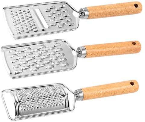 CATIEBYE 3stücke Küchenreibe Aus Edelstahl Für Kartoffeln Gemüse Und Mehr Mit Bequemer Griffdesign Langlebig Und Sicher Für Hausfrauen Und Profiköche