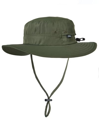 FURTALK Sonnenhut für Herren Damen Packable breiter Krempe Sommer UV-Schutz Angelhut UPF 50+ Einstellbare Kinnriemen Eimer Hut Outdoor