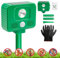 ZYNERY Cat Repellent for Gardens, Garden Solar Animal Repellent with LED Flash Light and Pir Motion Sensor, IP44 Waterproof Cat Repellent Ultrasonic, Ultrasonic Animal Repellent Device