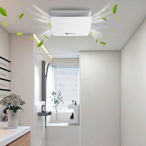 Aigostar Aspiratore Bagno Ø 100 mm, Ventilatore da Bagno con valvola di ritorno, Ventilazione estrazione Ultra silenzioso, 11W, Funzionamento Silenzioso, Per cucina, WC, Bagno