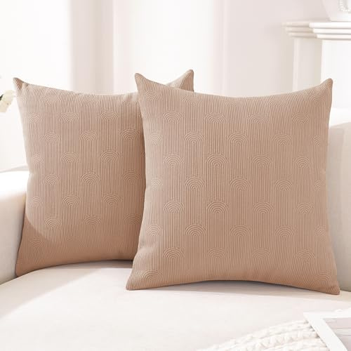 CYCMACO Federe Cuscini Divano 2 Pezzi 40x40, Copricuscini Divano Per Salotto Soggiorno, Federa Cuscino Con Cerniera Invisibile, Moderno Federa Cuscino, Per Domestica Camera Da Letto, Rosa