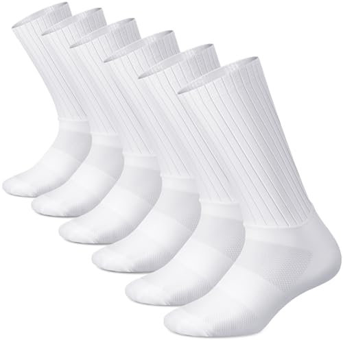 Newcotte 3 Paar Aero-Socken für Radfahren, Aero, rutschfest, Silikon, weiße Linie, Radfahren, Sport, Laufen, für Herren und Damen
