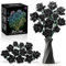 Black Roses Bouquet Building Set - 585 Pcs Gothic Flowers, Compatible with Lego for Adults Women - Gift for Halloween & Valentines - Artificial Plant Home Decor