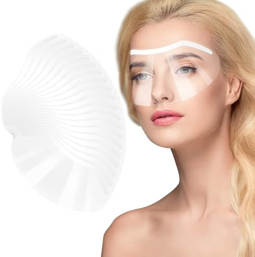 Sibba 100 PCS Einweg Augenschutz Kunststoff Schützender DuschvisierGesichtsschutz Augenklappe Duschen für Microblading Permanent Makeup Wimpernverlängerung AugenKataraktChirurgie für Augen Augenbrauen
