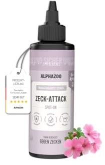 alphazoo ZeckAttack Spot-On für Katzen Zeckenschutz gegen Zecken, 100ml | Spot-On gegen Zecken - Zeckenschutz mit Geraniol - repellierende Zeckenabwehr für Katzen - einfache Anwendung