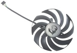 LWDOZMD Grafikkartenlüfter PLD09210S12HH PLD09210B12HH DC12V 0.40A 4Pin für MSI für Radeon RX 6800 6800XT(Black Connector)