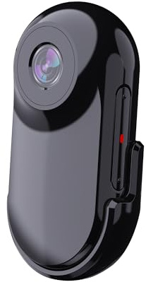 Frelisty Mini Body Camera with 32GB, Thumb Size Mini Body Cam, Wearable Body Cameras with Audio and Video Recording, Hands-Free POV Portable Action Camera for Walking, Fishing, Travel(Black)