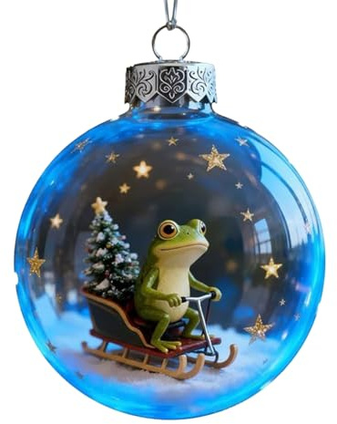 froschs-Ornamente – 7 cm Großes Weihnachtstier-Andenken | baums-Hängedekoration | Weihnachtsfrosch-Ornamente | Für Den Innenbereich, Schlafzimmer, Wohnzimmer, Tür, Wand, Kinder, Haus, baums