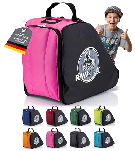 BambiniWelt by Rafael K. Skater Rucksack für Inliner, Rollschuhe & Skates | Ergonomisch, Wasserdicht & Robust, Geräumig mit Zusatzfach, Personalisiertes Namensfeld, Stabiler Freizeit- & Sport-Rucksack