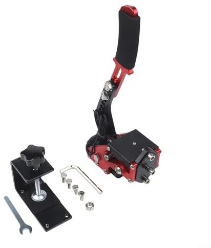USB-Racing-Handbremse mit Hall-Sensor für Logitech G27, G29, G920, T500, einstellbare Federspannung, Aluminiumlegierung, Driftbremse für PC für Windows, Spiele für Assetto Corsa Dirt, Rot
