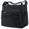 XUEREY Women's Multi-Pocket Casual Crossbody Handbags Waterproof Shoulder Nylon Bags (Black)