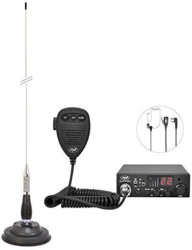 Radio CB PNI Escort HP 8001L ASq + CB de Antena PNI ML100, Conector para mechero y Auriculares hs81l Incluidas