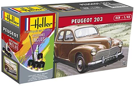 Heller Maquette, 56160, peugeot 203,1/43, Gris
