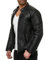Red Bridge Uomo Giubbotto Manica Lunga Finta Pelle Casuale Biker Nero Line Giacca