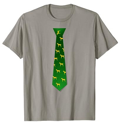 Gauland Krawatte Shirt mit feinem Hunde Motiv T-Shirt