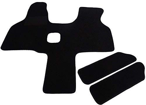 Mertex Automatte Autoteppich Premium schwarz 44473-P-S (hellgrün, Fahrerhausteppich mit 2 Einstiegsmatten)