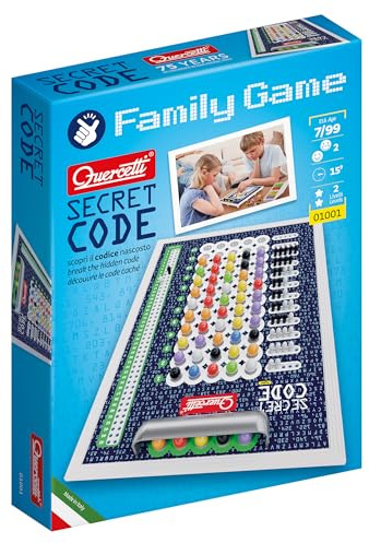 Quercetti Codice Segreto, Giochi da Tavolo Bambini 7+, Giochi per Bambini di Strategia e Logica, Scopri Il Codice con Chiodini Colorati, Regalo Bambino 7 Anni Maschio e Femmina, Made in Italy