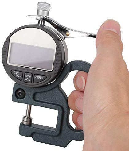 Spessimetro, Misuratore di Spessore Digitale, 0-12.7mm Tester Elettronico di Spessore, Misuratore di Micrometro Digitale Spessore 0,01mm per Cuoio, Strumenti di Misura e Progettazione