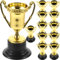 NUOBESTY 12pcs Small Golden Trophy Cups Mini Plastic Trophy Toys for Kids School Birthday Sport Events Award Prize Props
