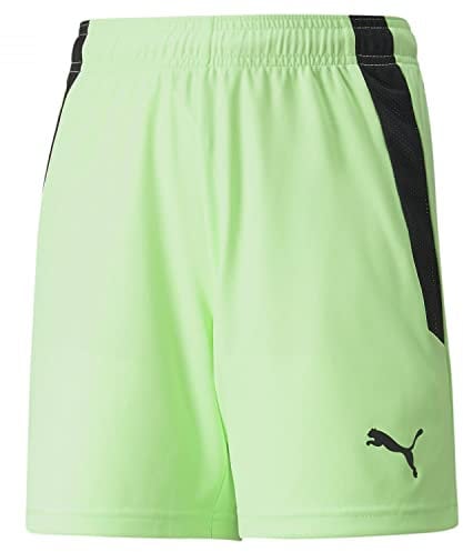 PUMA Unisex Kinder Teamliga Jr Shorts, Fizzy Lime-puma Black, 164 EU
