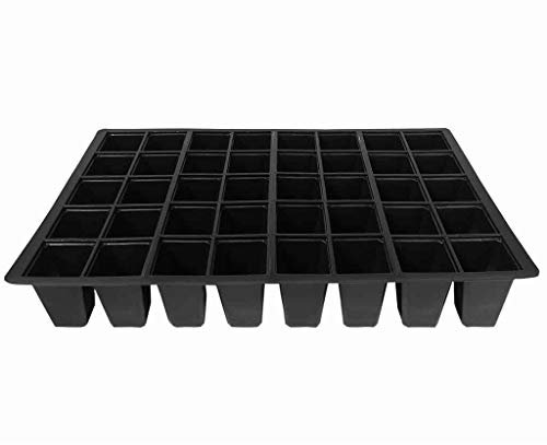 Elixir Gardens Full Size Cell Reusable Bedding Plant Pack, Tray Inserts, Seed Starter Tray, Germination Tray | 40 Cell x 10