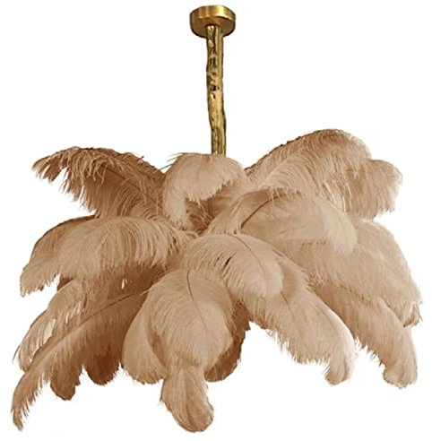 Casa Padrino Luxus Hängeleuchte Palme Khaki/Gold 100 x 100 x H. 40 cm - Moderne Hängelampe im Palmen Design - Luxus Leuchten - Luxus Qualität
