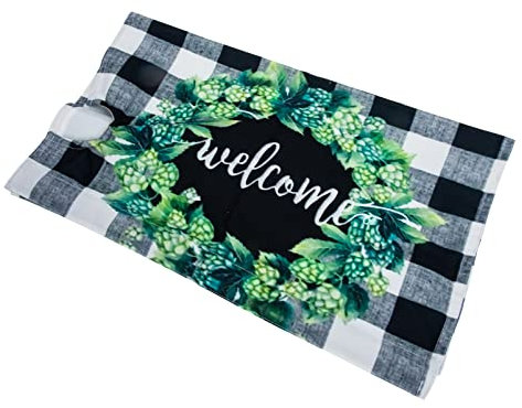 Happyyami Outdoors Stickers Flower Mailbox Cover Farmhouse Wreath Magnetic Standard Size Letter Post Box Cover Wrap Decoration Welcome Sign for Outdoor Floral Decor