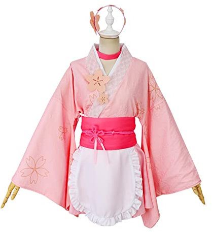 PUYYDS Life in a different world from zero Anime Cosplay Costume Ram Rem Sakura Kimono Maid Outfit Halloween Costumes For Women