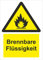 INDIGOS UG - PVC-Schild 5mm - Sicherheit - Warnung - Brennbare Flüssigkeit - 400x300 mm - Hotel, Firma, Schutz, Kita, Arzt, Praxis, Wohnung