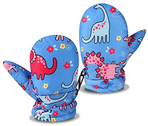 TAGVO Fäustlinge Kleinkinder Skihandschuhe Wasserdichte Winddichte, Warme Winterhandschuhe Ski Handschuhe für Baby-Jungen und Mädchen Draußen Spielen