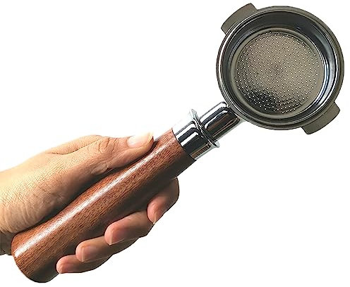 51mm bottomless portafilter 2 ears for Delonghi 304 Stainless Steel Espresso Machine Replacement Parts Coffee holder funnel basket handle Wooden