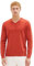 Jersey básico de hombre TOM TAILOR de punto con cuello de pico, Rojo (32720-mezcla de rojo cálido), XXXL
