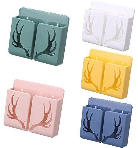 Pyuyan Organizer Telecomando Parete, Supporto Parete Telecomando Porta, Scatola Portaoggetti Parete Telefono Cellulare, Scatola Portaoggetti per Telecomando Parete Per Casa e Ufficio