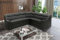 DOMO. collection Ecksofa Berlin, zeitlose Leder-Eckcouch mit hochwertiger Federkern-Polsterung, Sofa in L-Form aus Kunstleder, Couch 205 x 250 x 89 cm, schwarz