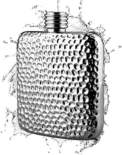CAFFIA Petaca de Acero Inoxidable de 4 oz, Jarra portátil for almacenar Whisky/Alcoho L for Acampar, Senderismo, Pescar, Deportes al Aire Libre, Caja de Regalo for Hombres