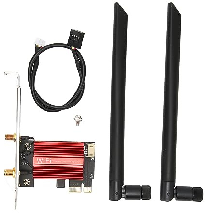 Vikye WIFI 6E PCIe WLAN-Karte für Desktop, Bluetooth 5.3, 3-Band-Wireless-Adapter mit MU MIMO, Unterstützt Windows 11, 10 (AX210 Pro)