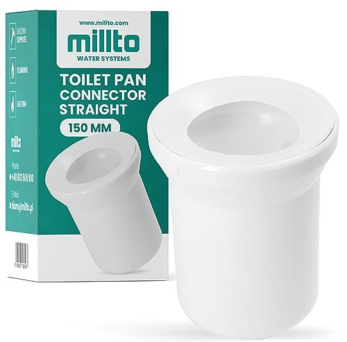 Millto™ Raccord de WC 150 mm - Raccord de tuyau de toilettes - Raccordement de tuyaux de chasse d'eau - Système de drainage
