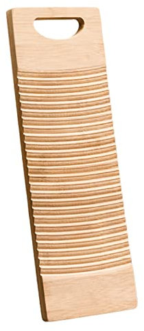 Fulenyi Tabla de Lavado de bambú para Lavado de Madera - Tabla de Ropa Grande para Ropa de hogar 50 x 18 cm