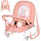 Lorelli Babywippe für Neugeborene bis 9kg, Babyschaukel Eliza mit verstellbarer Rückenlehne, Wippe ab Geburt für Babys, Spielzeugbogen und Tragegriffe, rosa