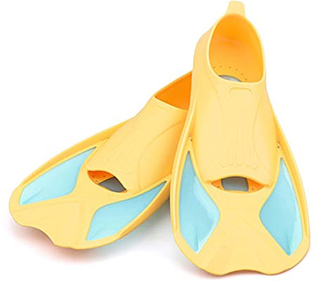 HUIOP Pinne per con Pinne da Nuoto Leggere e Corte per l'addestramento allo Snorkeling,i nuotano con Le Pinne